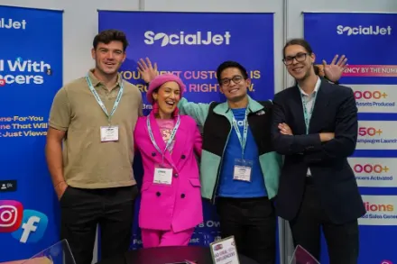 Social Jet team exhibiting at Digital Marketing World Forum